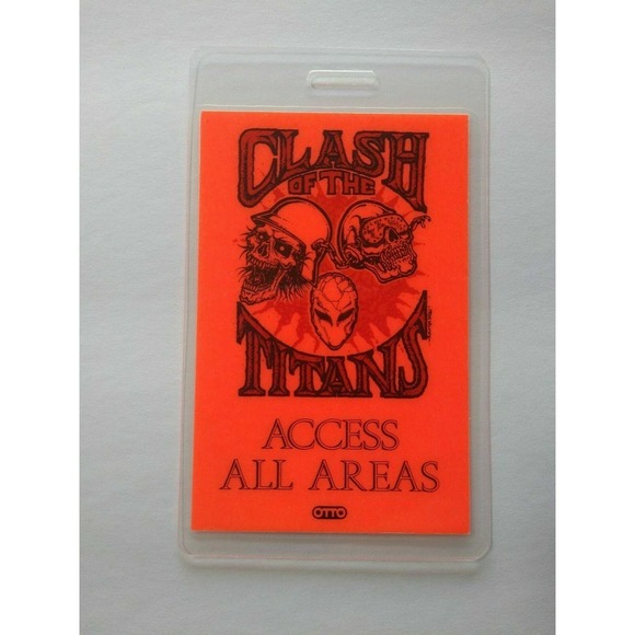 Anthrax Megadeth Slayer Clash Of The Titans Tour Backstage Pass Heavy Metal 1990 - Picture 3 of 4